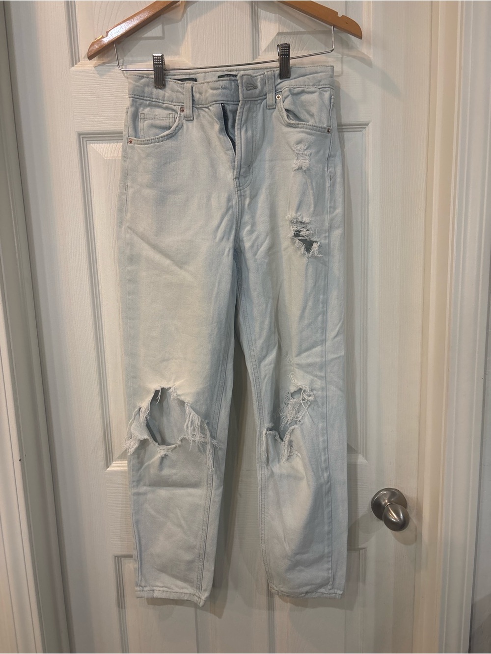 wild fable Light Blue Distressed Boyfriend Jeans
